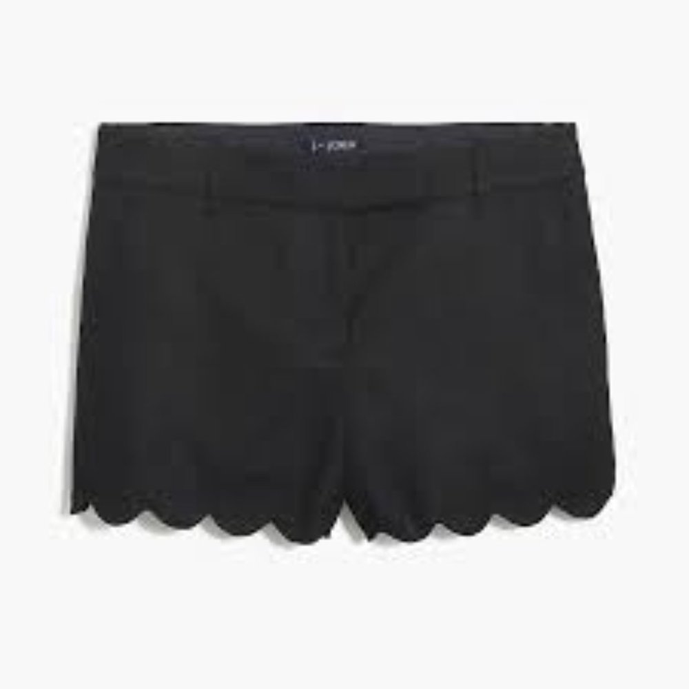 Jcrew Women's Black Scallop Short NWT